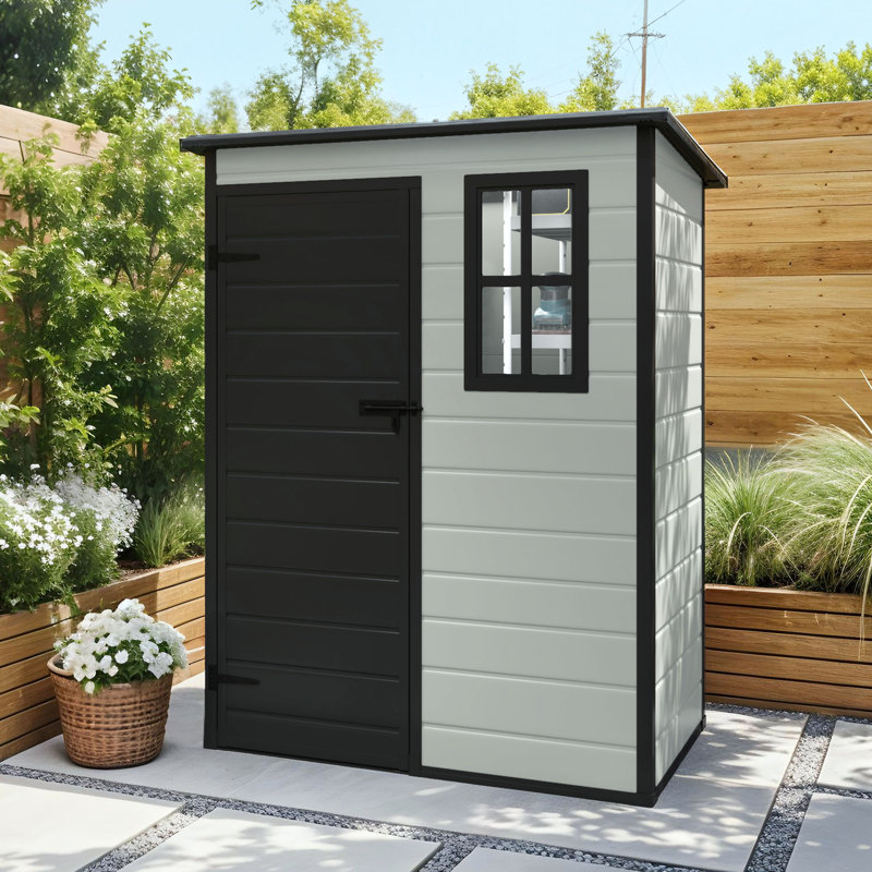 Outdoor Vertical Storage Shed, Gray