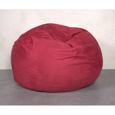 5-Foot Comfortable High-Density Shredded Foam Bean Bag Chair For Kids And Adults, With Removable Microsuede Cover, Ideal Reading And Bedroom Floor Lounge