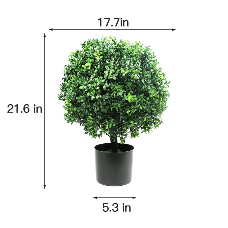 20.98'' Faux Boxwood Topiary