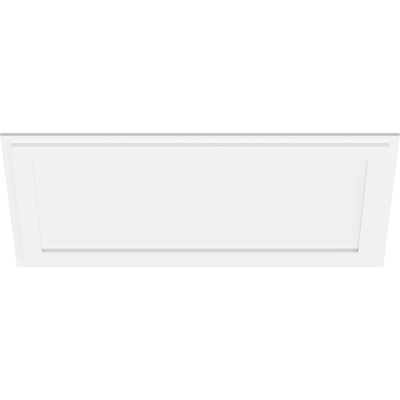 38"W x 19"H x 13 1/4"C x 1"P Rectangle Architectural Grade PVC Contemporary Ceiling Medallion