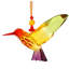 Ornement à six tons en acrylique suspendu hummingbird Laureano