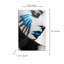 Imprimé acrylique «Woman's Blue Lips and Feather»