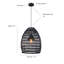 Luminaire suspendu en rotin d'extérieur 1 lumière-577074755
