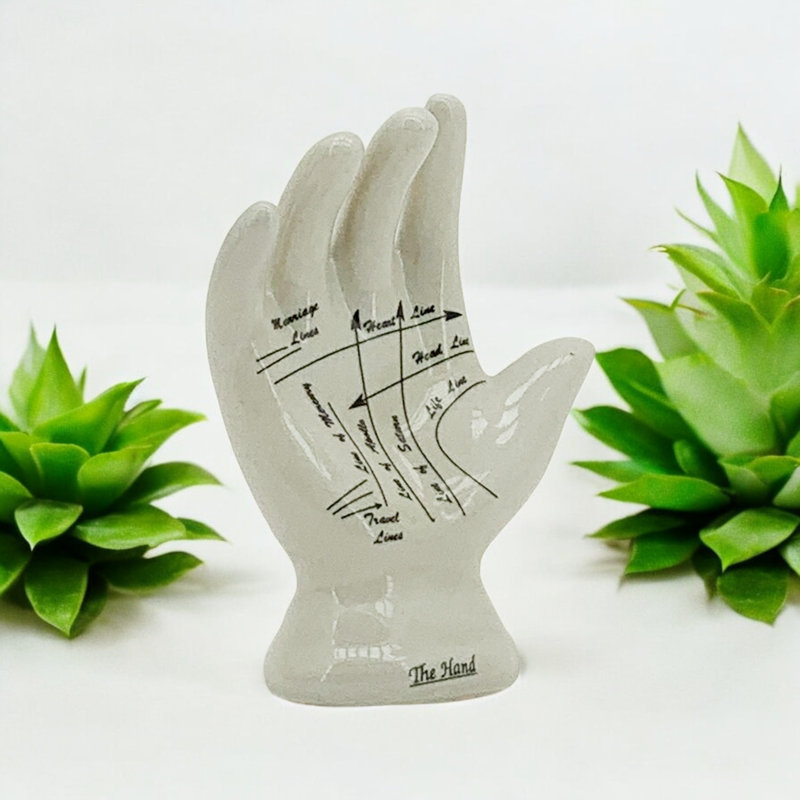 Carvalho Palmistry Hand Sculpture - Gold Astrology Symbol Figurine for Home, Office, Shelf and Tabletop Décor