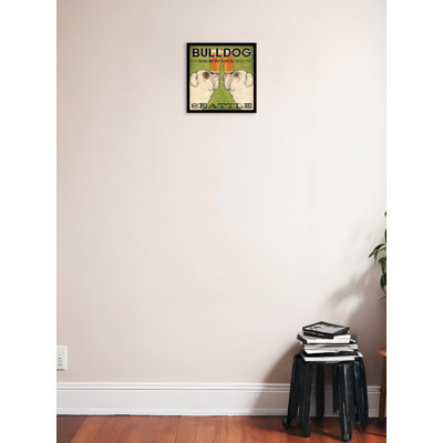 «Bulldog Brewing Company Seattle», affiche vintage encadrée