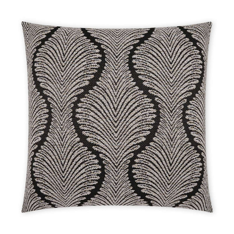 Palmyra Square Indoor/Outdoor Pillow Cover & Insert, Black