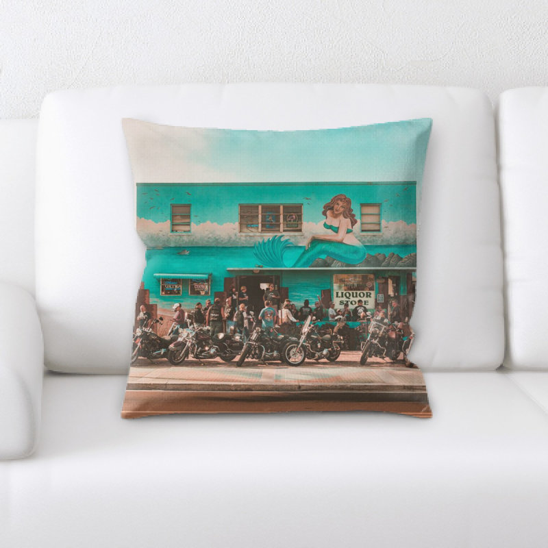 Street Life Microsuede Reversible Throw Pillow