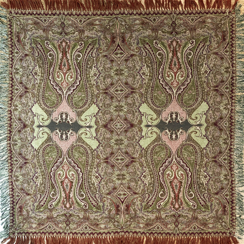 Jeté en laine Boucle Mohra, L 80 po x l 80 po, Mauve