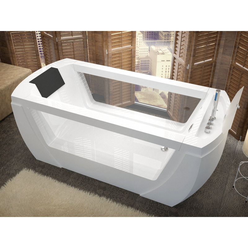 Bella 69 " L x 32 " W Freestanding and Mounting / Installation Required Soaking Acrylic Bathtub with Faucet