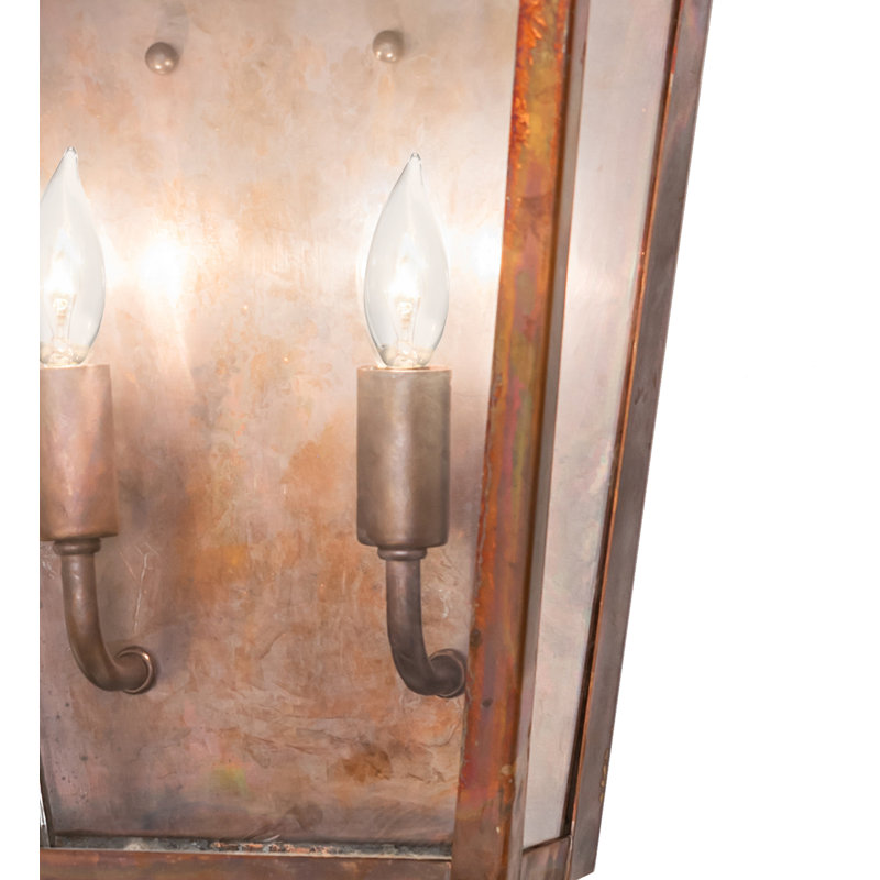 14" Wide Bastille Wall Sconce, 15.5" H x 12" W x 6" D
