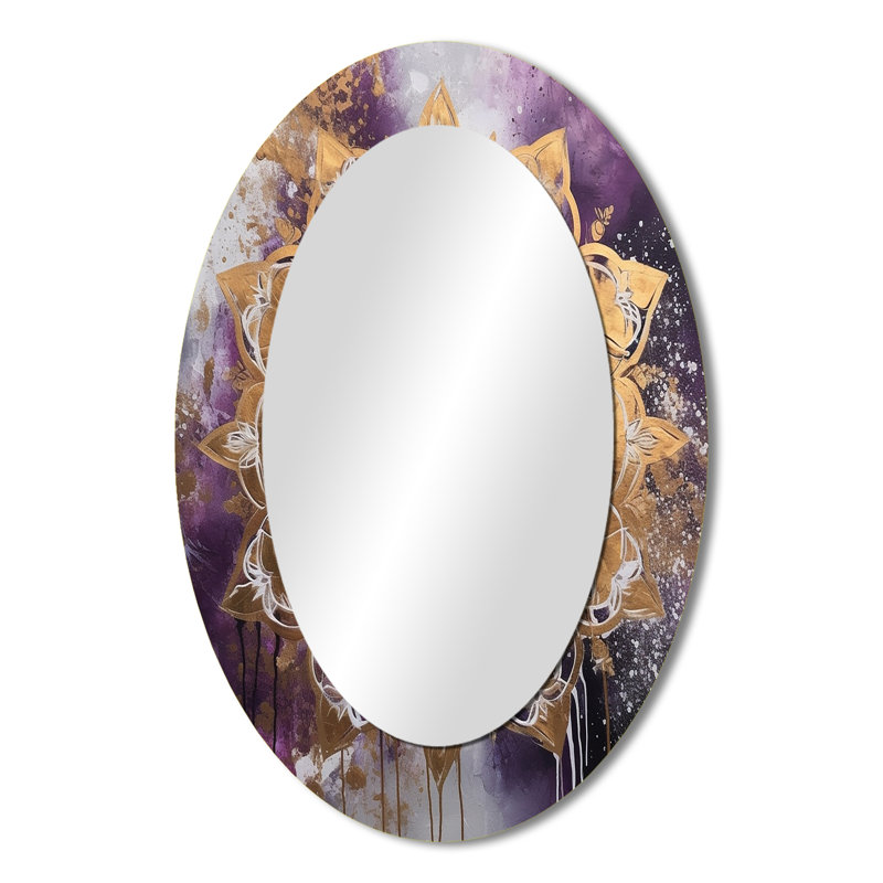 Miroir mural mauve et bohémien, 36 po x 24 po