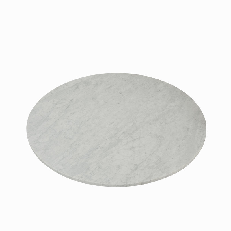 Repose Round Marble Dining Table, Charcoal Oak