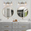Luminaire de meuble-lavabo noir et laiton avec abat-jour en verre, intensité variable, base E26 - Certifié UL-750331722-750331724