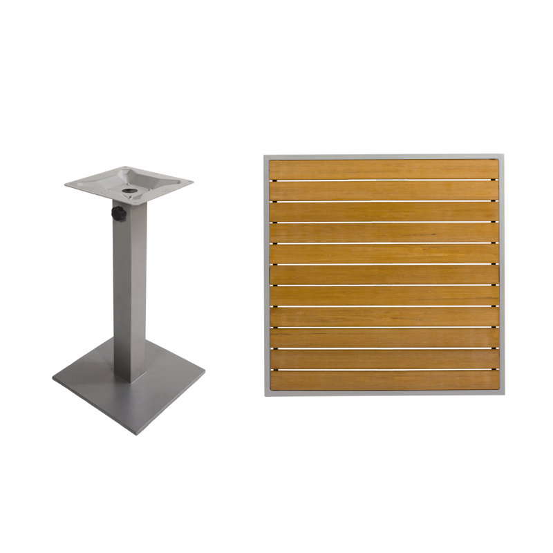 Table carrée Longport, Argent, H 31 po x l 32 po x P 32 po