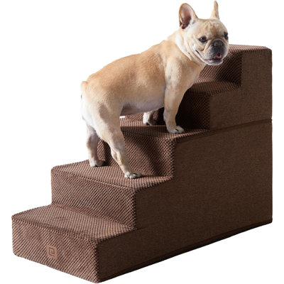 Escalier pour chien pour petits chiens, marche pour chien à 3 marches pour canapé et fauteuil, marche pour animaux pour petits chiens et chats, rampe intérieure antidérapante pour chien,