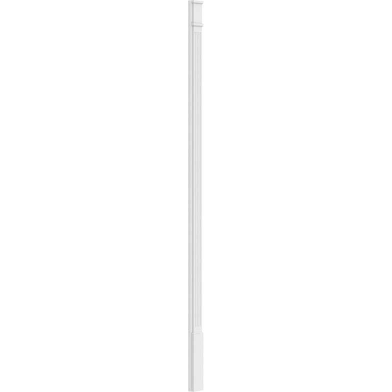 Pilastre cannelé en PVC (la paire), 5", Base et chapiteau décoratifs