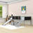 Twin-Size Loft Bed With Climbing Frame, Slide, And Creative Chalkboard-750392282