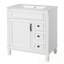 Meuble-lavabo avec lavabo en cÃ©ramique, 2 tiroirs et une tablette rÃ©glable-509544353