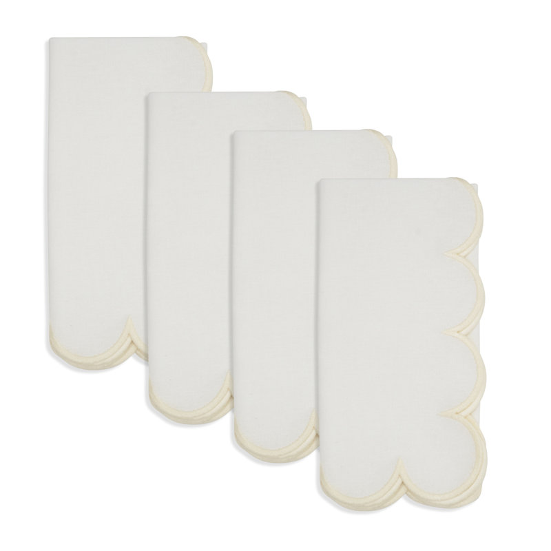 Serviette rectangulaire Paddock 100% coton, Naturel / blanc