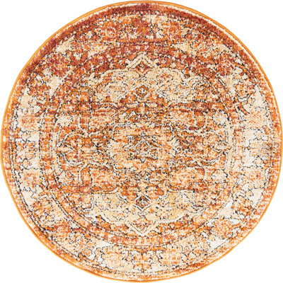 Tapis traditionnel orange Marjelle