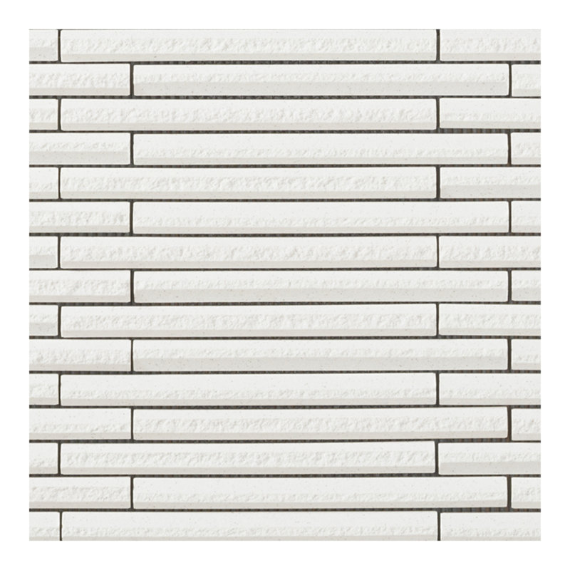 Hosowari Border 0.77" x 9" Ceramic Linear Mosaic Wall Tile, White