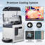 12L Commercial Slush Frozen Drink Machine, 500W Low Noise Compressor with LED Display, 360° Auto Clean Stainless Steel Slushie Maker for Slush, Milkshakes, Cocktails & Soft Ice Cream