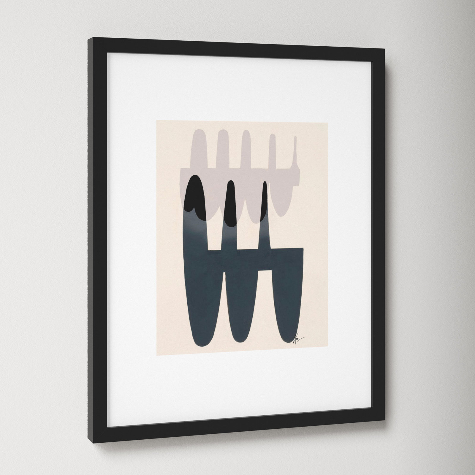Joelle "Flora 3" Print by Lee Lessem, Black, 20" H x 16" W x 1.25" D