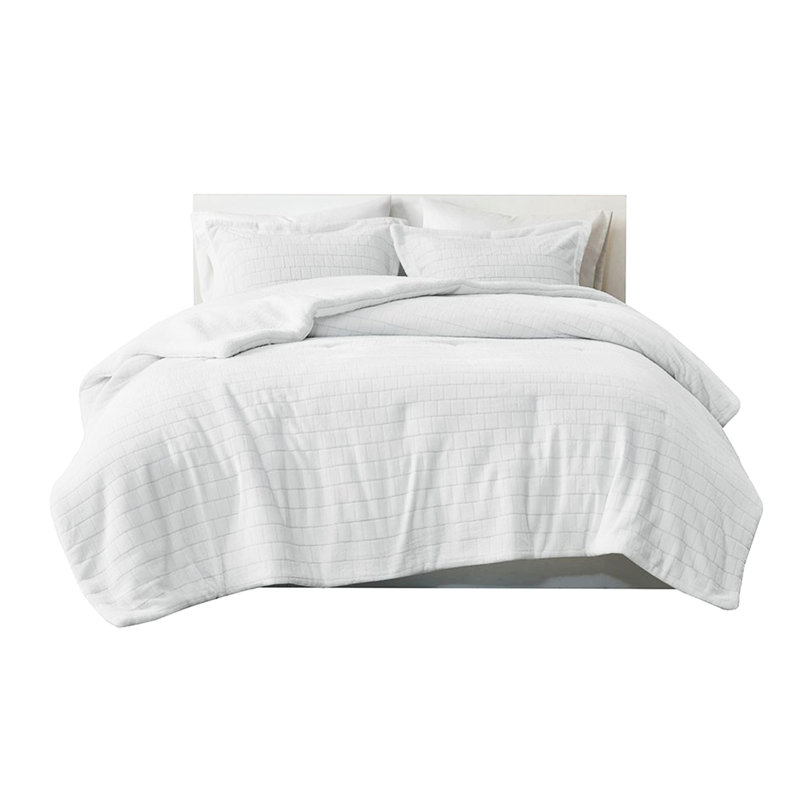 Full/queen Bedding With To - Soft And Cozy Textured Matching Pillow Shams Machine Washable Comforter Texture Pattern