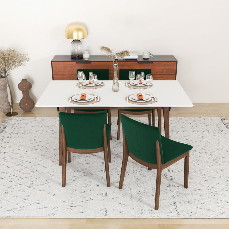 Ensemble repas pour 4 personnes Dipson, Vert, Blanc