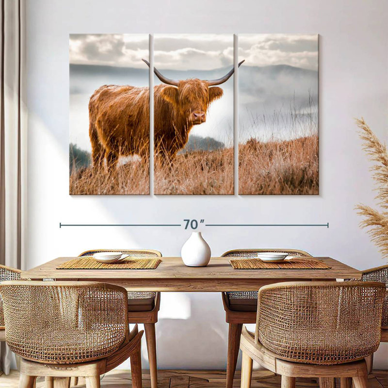 Highland Cow In Scotland, 42" H x 65" W