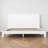 Wood Platform Bed With Wide Edge Frame, Low-Profile, Rectangular Panel Headboard, Contemporary, Bedroom-216137307-216137309