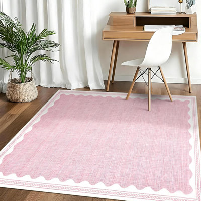 Tapis festonné moderne, tapis lavable pour salle de jeux, bureau et salon