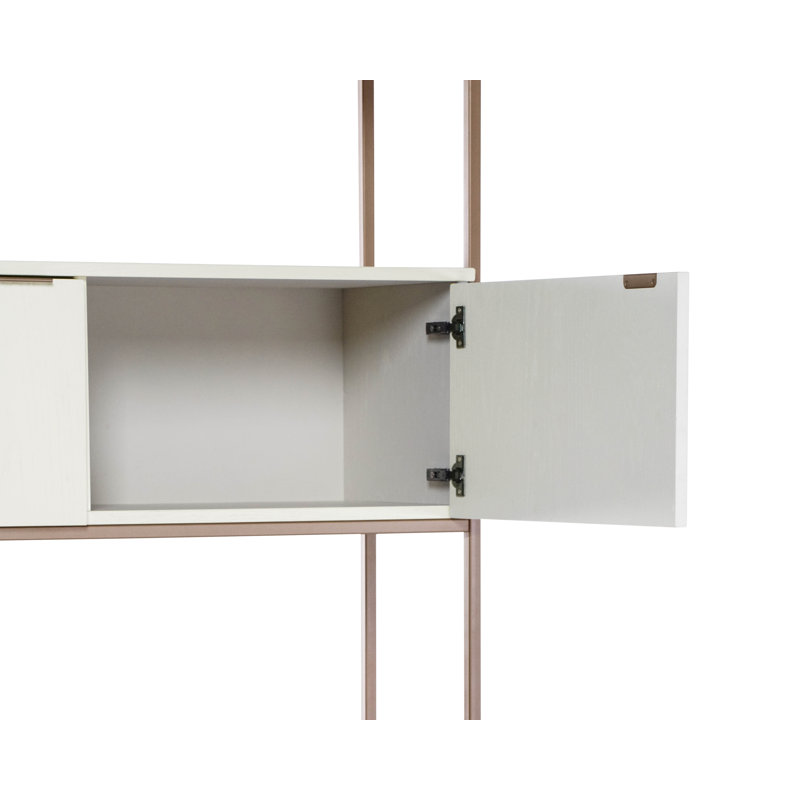 Modular Wall Desk, Cream/Champagne Gold
