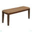 Ensemble de table de salle à manger de style transitionnel 6 pièces avec banc et 4 chaises d'appoint rembourrées en tissu à finition espresso