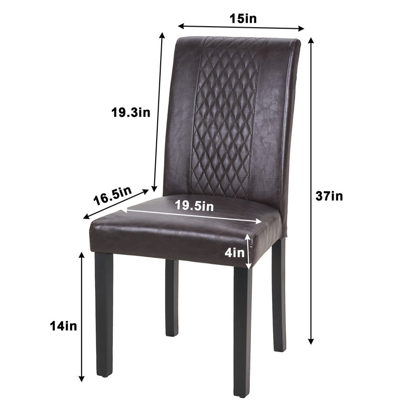 Chaise de cuisine rembourrée 6 pièces, Brun