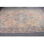 Grand tapis rétro en laine turque Anatolian au design distinctif tissé à plat jaune et ivoire