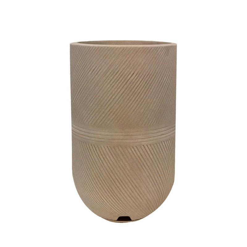 Pot Planter, 22.44" H x 13.8" W x 13.8" D, Beige