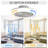 18 Inch Enclosed Ceiling Fan With Light And Remote, Flush Mount Bladeless Modern Low Profile Ceiling Fan For Bedroom Kitchen Dining Room