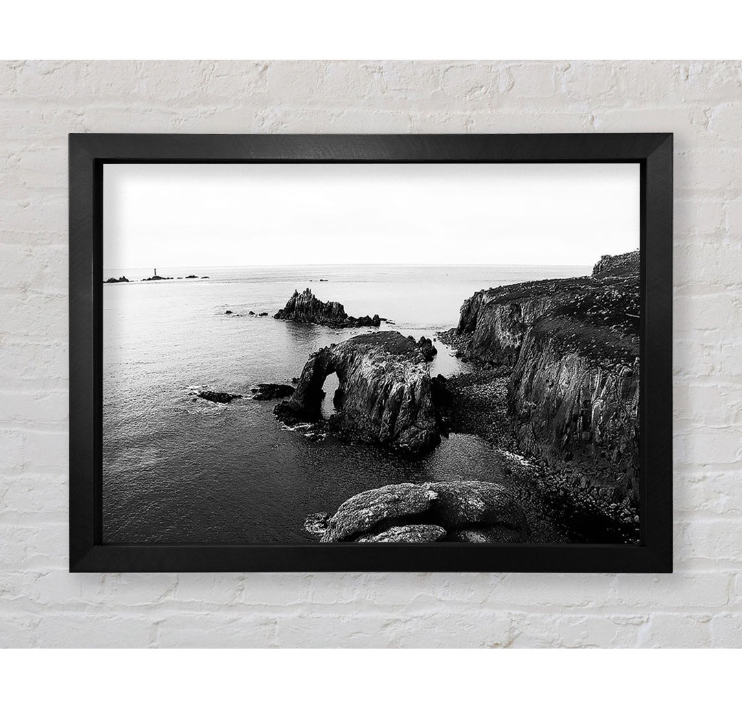 Ocean Rocks B N W - Druck