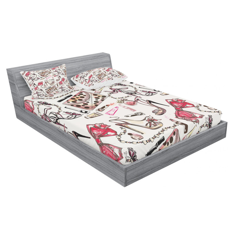 Ensemble de draps pour images de beauté féminines lipstic