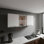 Meuble de rangement mural de cuisine TUHOME Jewlia 150 cm (L) à 6 portes avec égouttoir et étagères ouvertes – Blanc