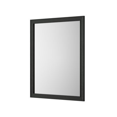 Rectangle Wall Mirror Bathroom Vanity Mirror with Solid Wood Frame, Tempered Glass