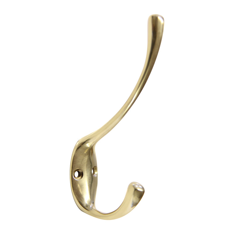 Brass Wall Wall Hook, Polished Brass