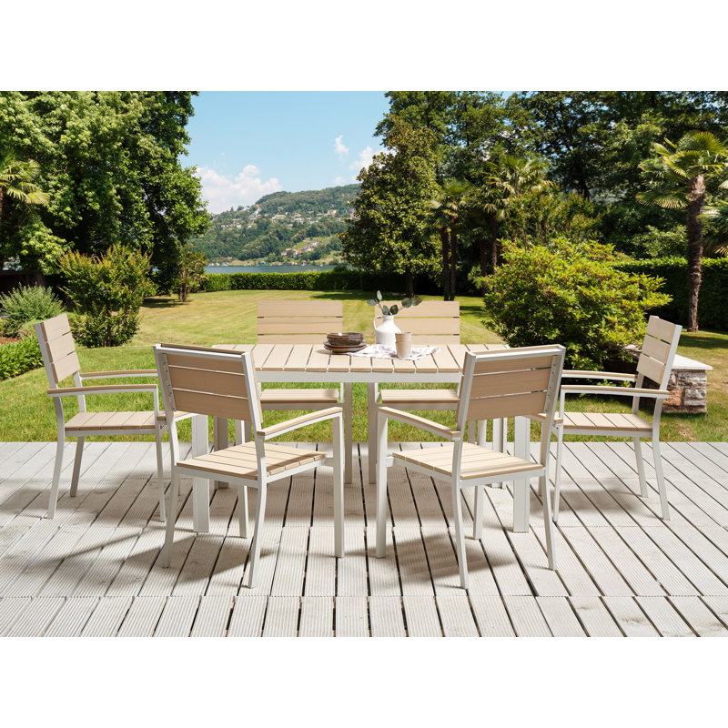 Alagic 6 - Person Patio Dining Set with Rectangular Table
