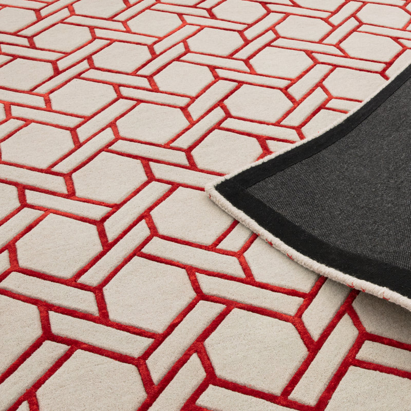 Nexus Hand Tufted Fine Red Rug, Rectangle 160 x 230cm