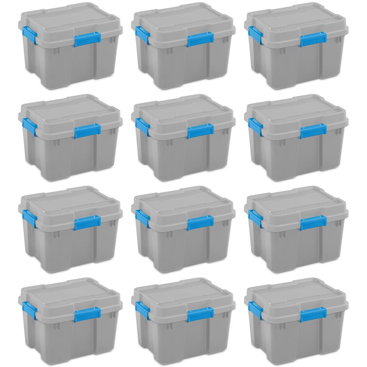 Sterilite 30 Gallon Tote Box Plastic, Gray