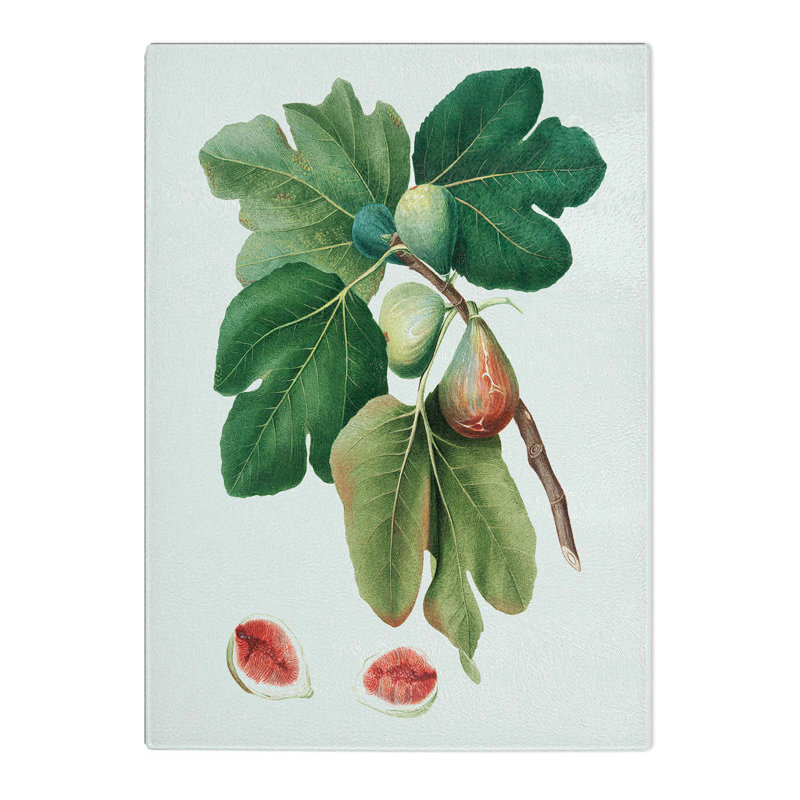 Tempered Glass Common Figs by Giorgio Gallesio Chopping Board, 28.5cm W x 20cm L