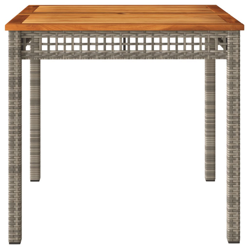 Swarthmore Solid Wood Metal Outdoor Dining Table, 74cm H x 80cm W x 80cm D, Grey