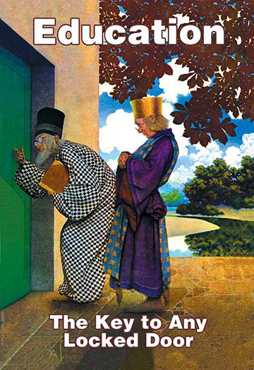 « education » par wilbur pierce-impression d’art graphique, H 66 po x l 44 po