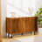 Sideboard Buffet Cabinet With 5 Doors, Credenza Storage Cabinet For Living Room, Dining Room,brown